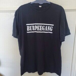 Burpee T-shirt Gang Cool Gym Black Tee Smart Blanks Men's Sz XL